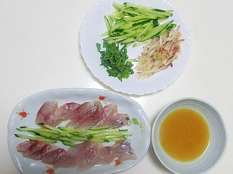 鯵刺身に 薬味と酢味噌を添えて レシピ 作り方 By イク9110 楽天レシピ 鯵刺身に 薬味と酢味噌を添えて レシピ 作り方 By イク9110 楽天レシピ
